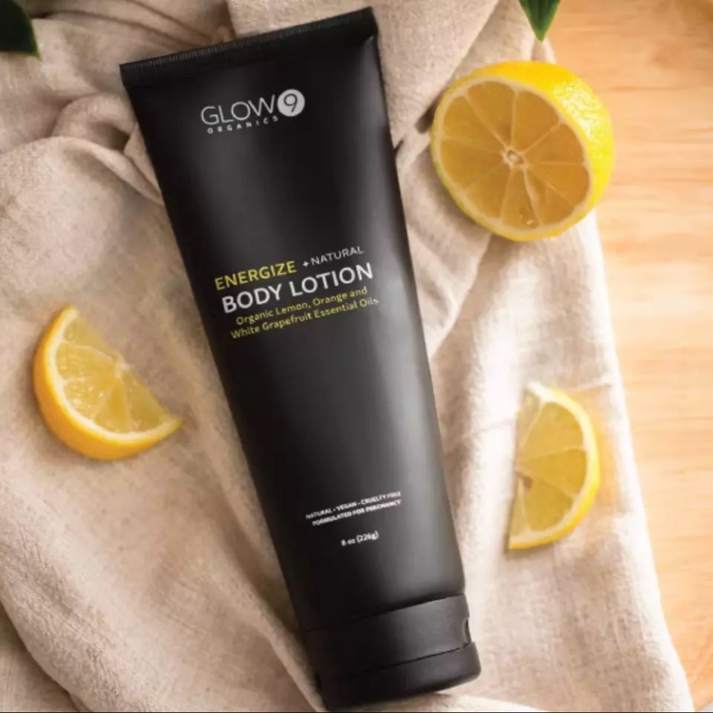 Glow 9 Organics Pregnancy Lemon, Orange, Grapefruit Body Lotion 8 oz Vegan